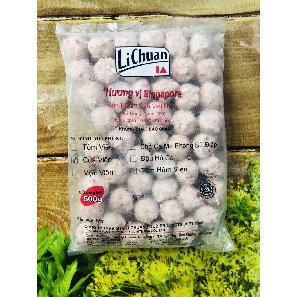 1Kg Cua viên Surimi LiChuan xiên que, thả lẩu,...