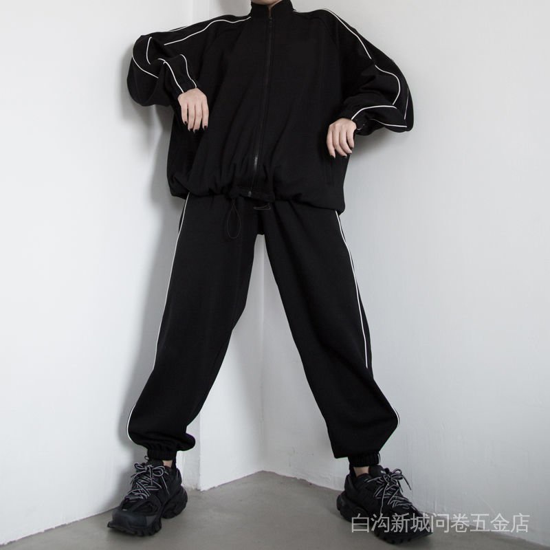 Bộ Đồ Thể Thao Hai Mảnh Phong Cách Mới Hợp Thời Trang Xuân Thu Cho Nam Và Nữ