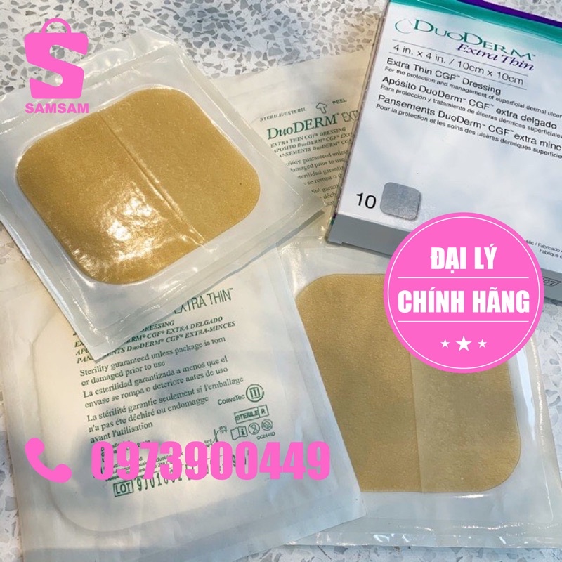 Miếng dán mụn, vết thương, sẹo, phỏng bô...đa năng Duoderm Extrathin 10*10 cm