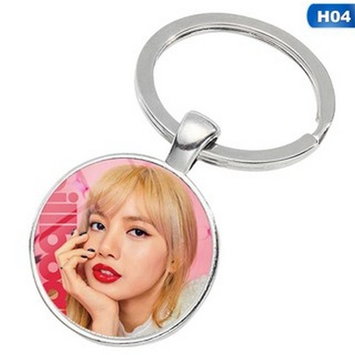Móc khóa BP Lisa Jisoo Jennie Rose mica ảnh idols dễ thương