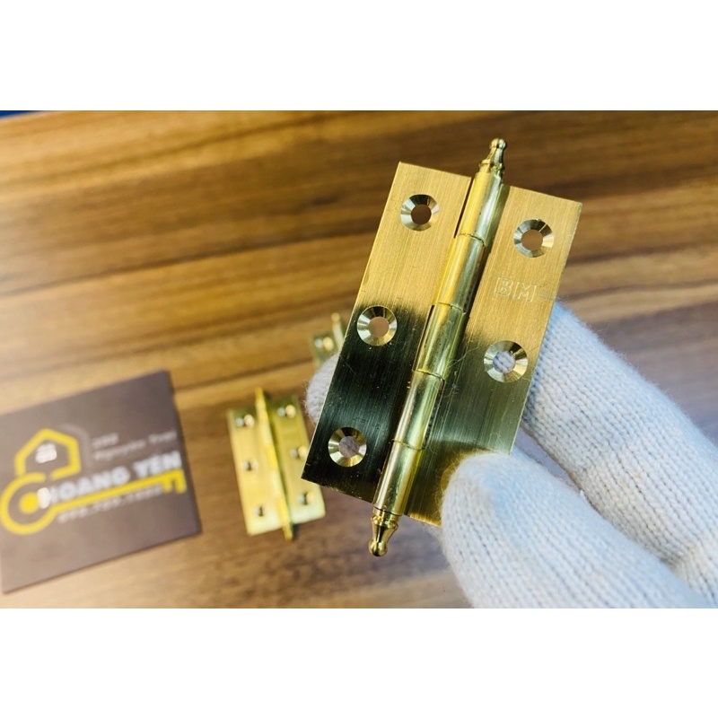 Bản lề đồng xíu, bản lề đồng lắp cánh tủ, hộp, thùng nhỏ BM 5 - 7.5cm