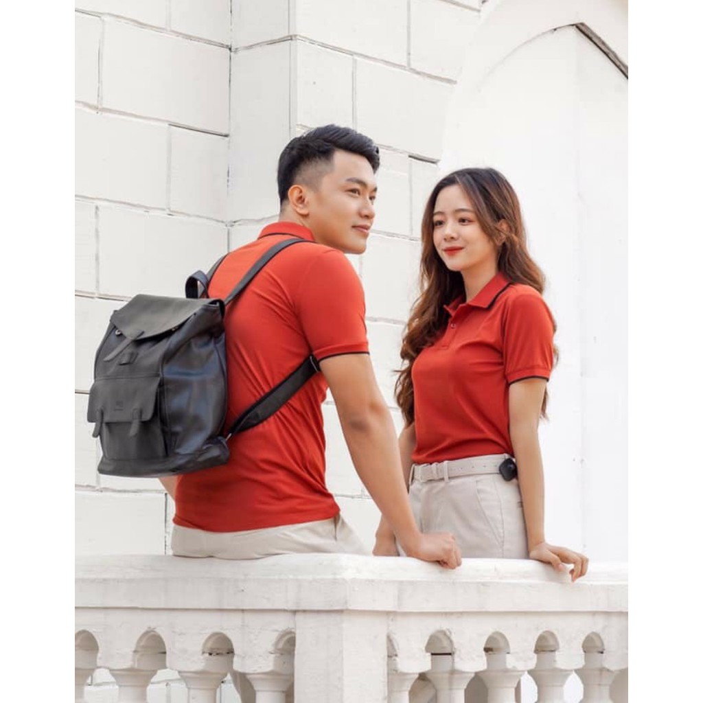 Áo pollo phối viền nam. Áo phông nam cổ bẻ cộc tay kiểu dáng slimfit