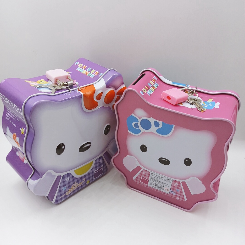 Két Sắt Tiết Kiệm Tiền Cho Bé, Két Sắt Mini Hình Hello Kitty Siêu Đáng Yêu