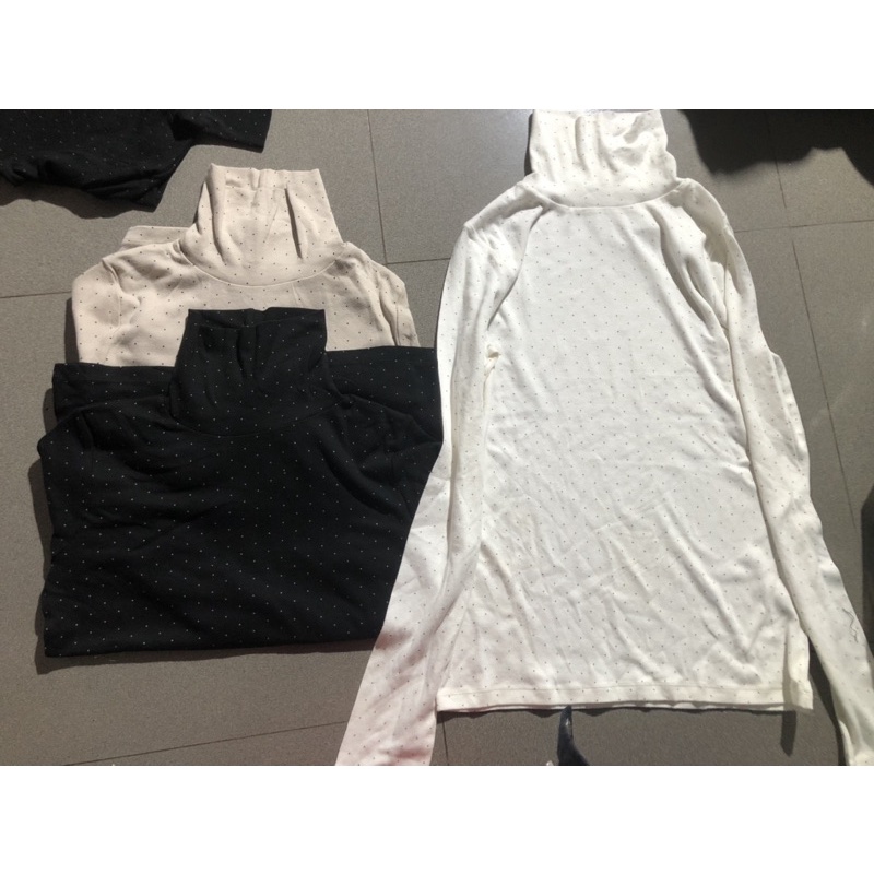 Áo cotton cổ lọ nữ viền bèo, hàng dư