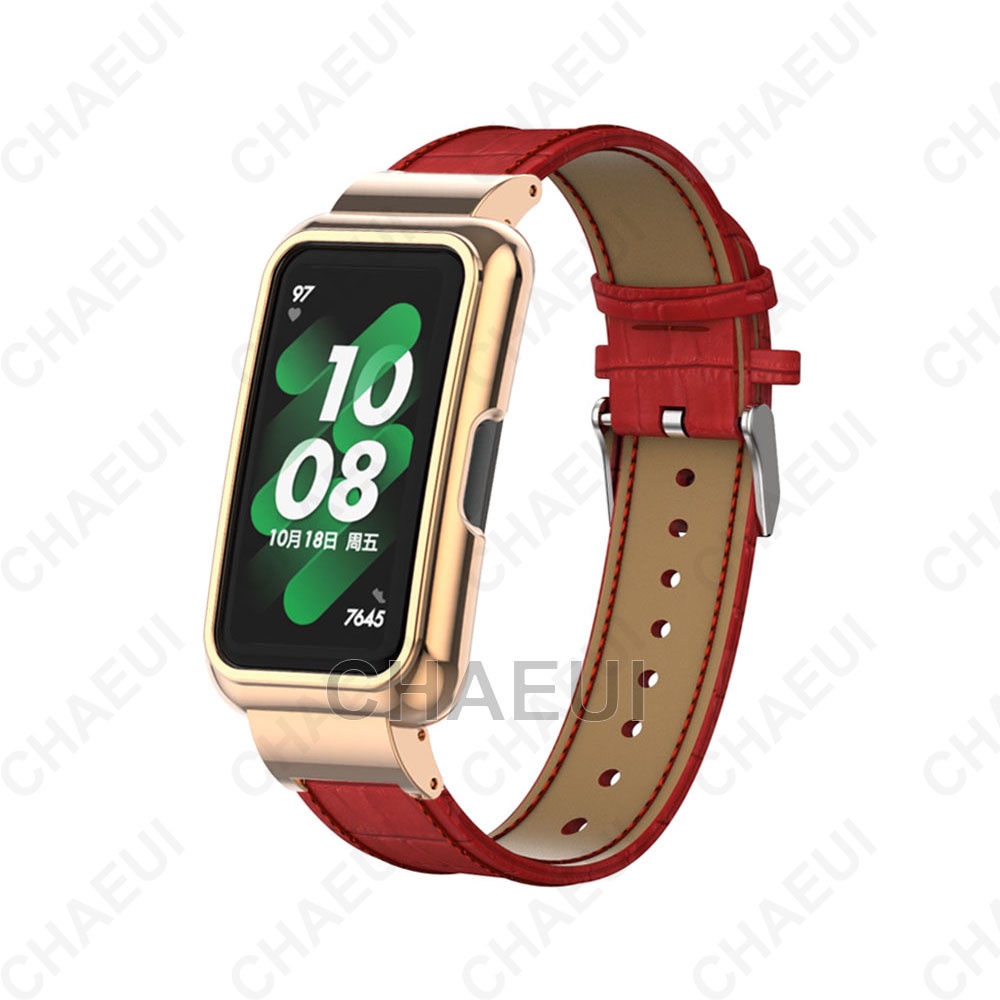Dây Đeo Bằng Da Thay Thế Cho Đồng Hồ Thông Minh Huawei Band 7 6 / Honor Band 6