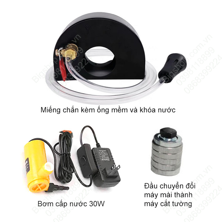 Đầu chuyển đổi máy mài góc thành máy cắt rãnh tường, hộp che, bơm nước mini, lưỡi cắt tùy chọn