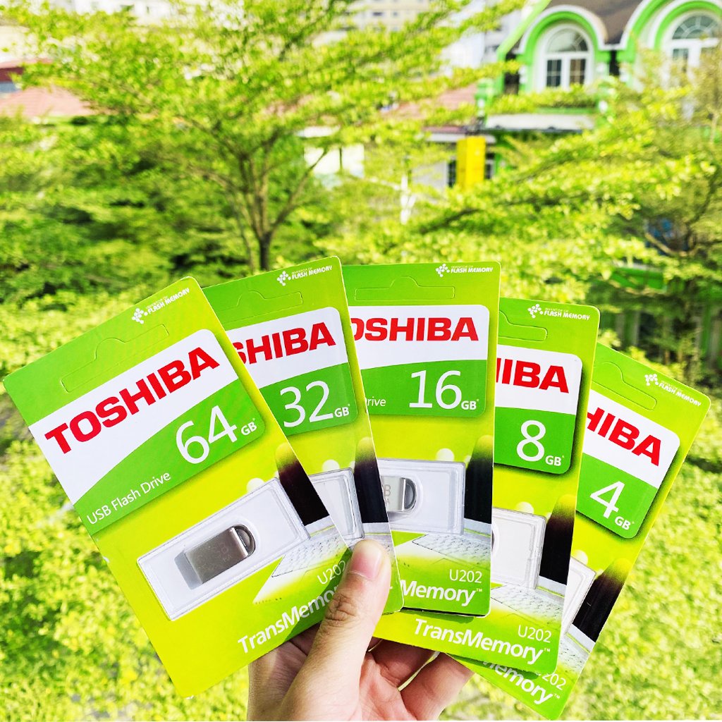 USB Toshiba U202 64gb/32gb/16gb/8gb/4gb Vỏ Kim Loại Nhỏ Gọn, Chống Nước - Bảo Hành 1 Năm