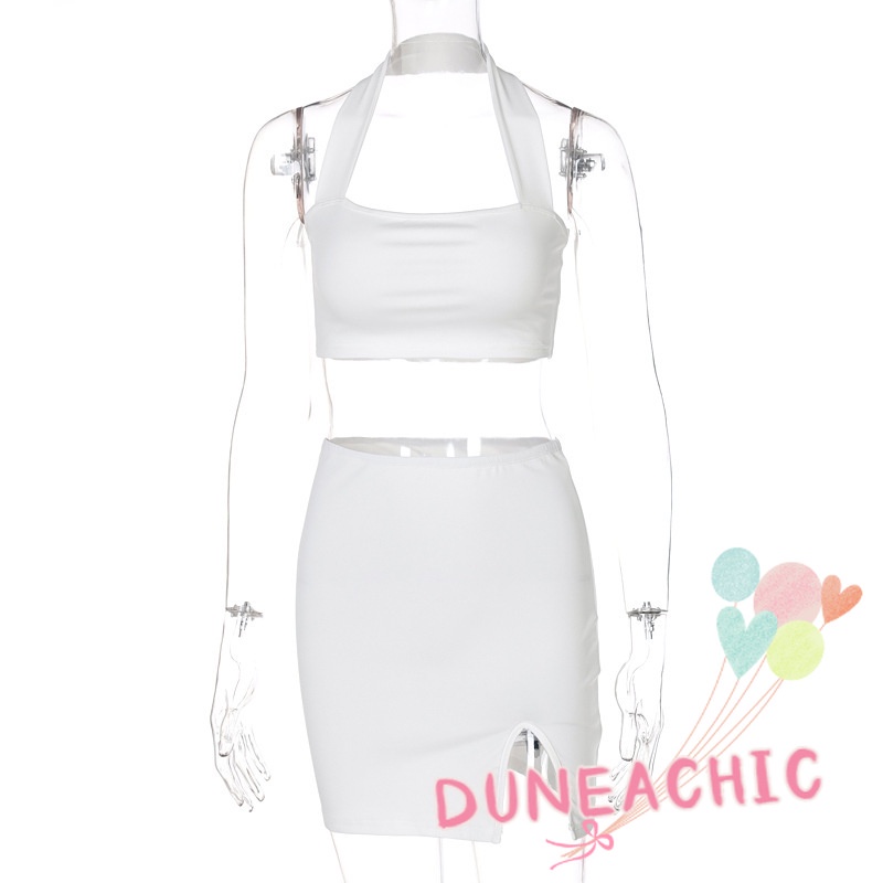 Set đồ DUNEA gồm áo hai dây hở lưng và chân váy xẻ tà quyến rũ dành cho nữ