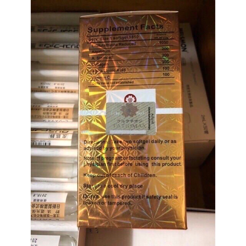 VIÊN UỐNG TRẮNG DA TATIO ACTIVE GOLD GLUTATHIONE 1850mg CỦA NHẬT