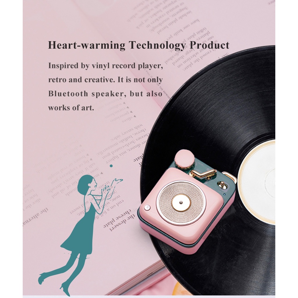 MUZEN MW-P1 Nút Mini Loa Bluetooth Quà tặng Cổ điển Âm thanh Không dây Kim loại Nhỏ Sáng tạo