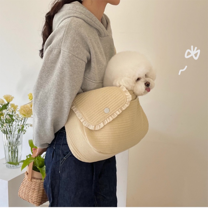 Túi đeo chéo vải canvas sức chứa lớn dễ thương cho thú cưng