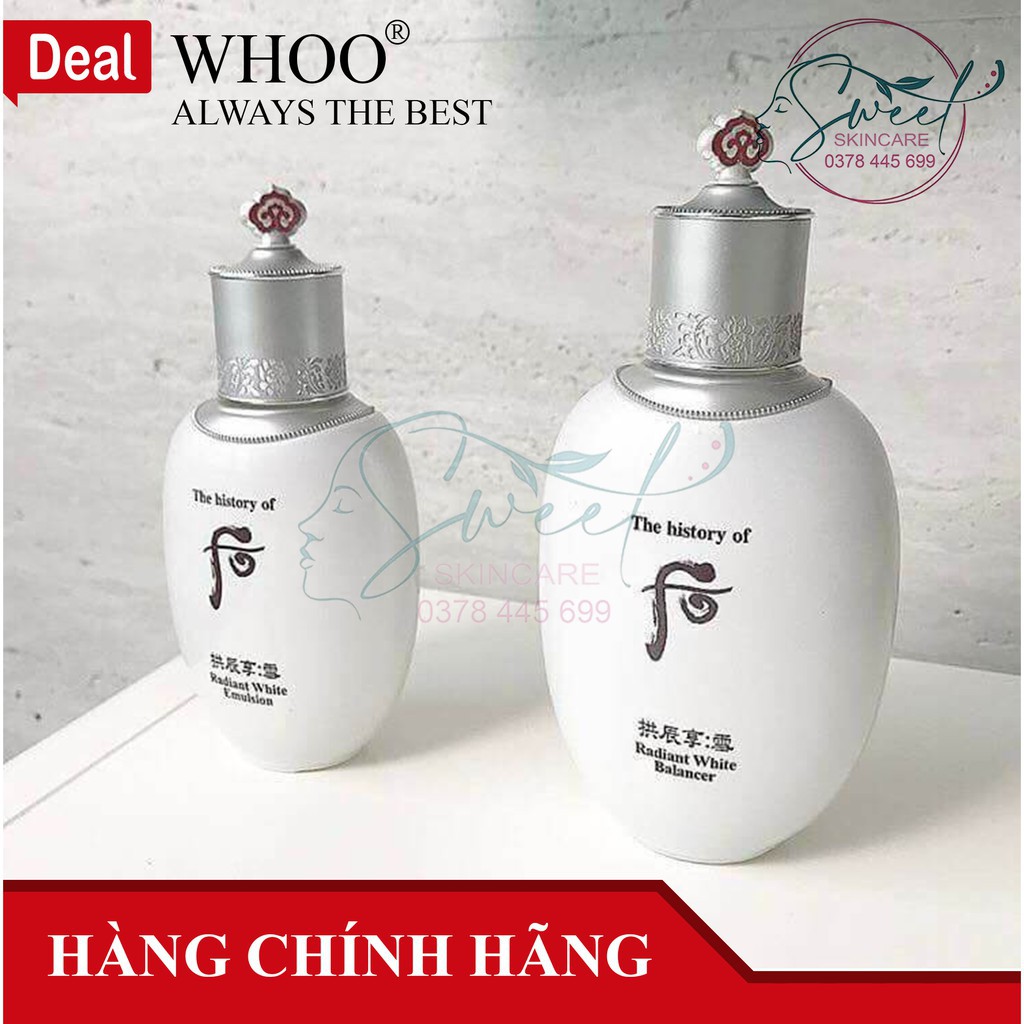 Nước Hoa Hồng The History of Whoo Dưỡng Sáng Da 150ml Radiant White Balancer