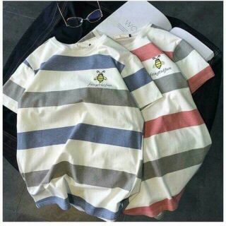 Áo form rộng unisex kẻ sọc