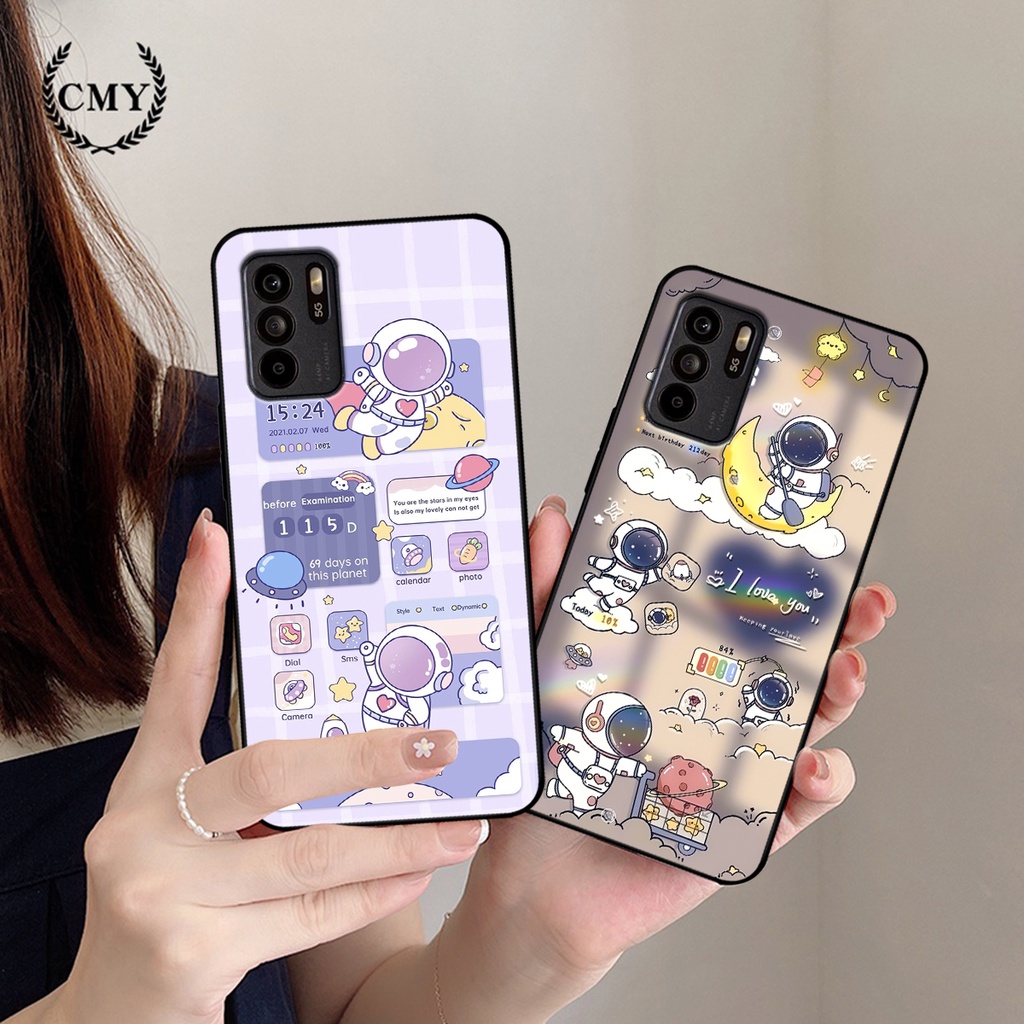Ốp lưng Oppo Reno 6 / Reno 6Z 5G hình gấu, vũ trụ ngân hà chibi. ốp chống sốc bền đẹp