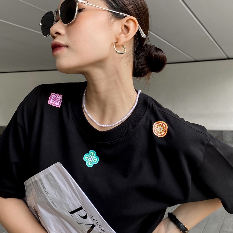 Áo thun unisex In hình cao cấp những viên GẠCH BÔNG MINI Ver 2 form basic 100% cotton SOUL OF A NATION - Trắng/Đen/Kem