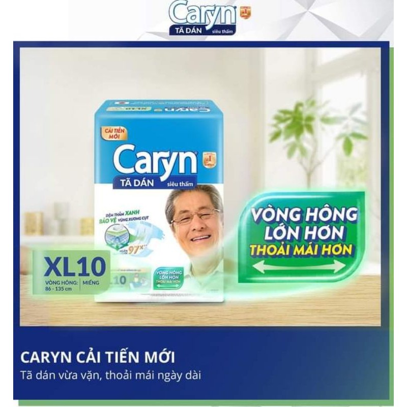 Tã dán người lớn Caryn Size M, L, XL (10 miếng)