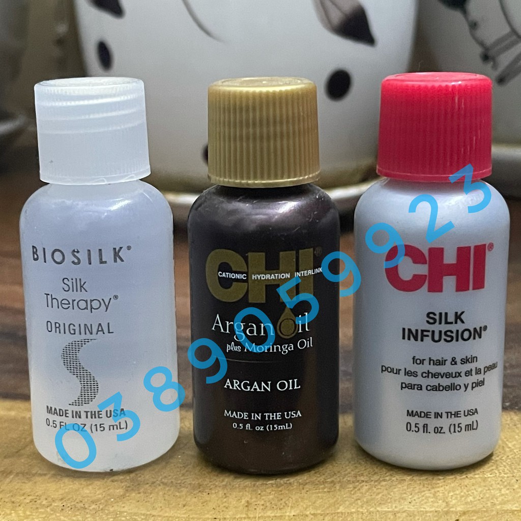 [Chính Hãng]Tinh dầu dưỡng tóc mềm mượt CHI SILK INFUSION 15ml