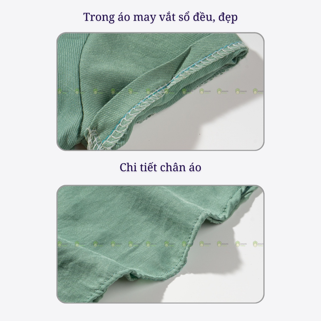 Bộ Đồ Cho Bé Trai Vải Thô Đũi Thoáng Mát Cúc Ngực, Bộ Quần Áo Cho Bé Mặc Đi Học, Đi Chơi CK15