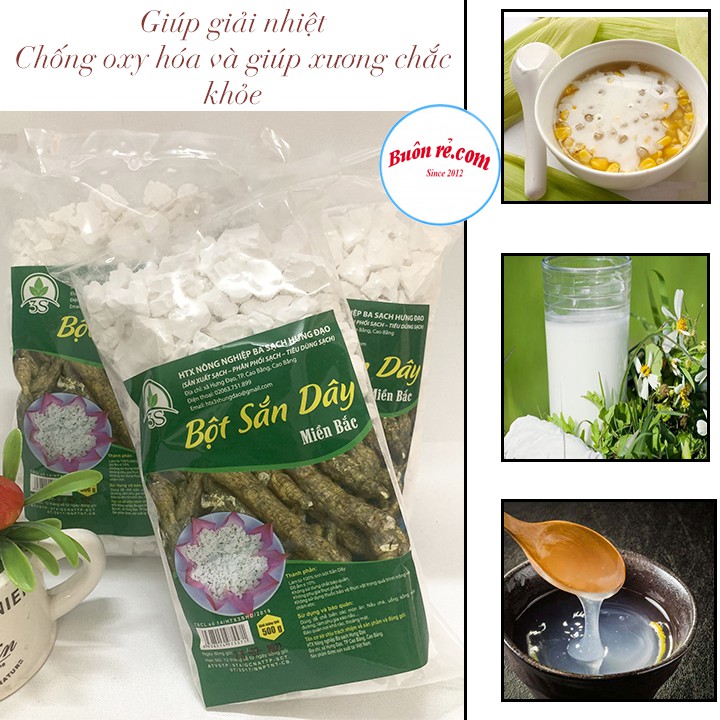 Bột Sắn Dây Miền Bắc Nguyên Chất – gói 500gr – Nông sản sạch - 00029