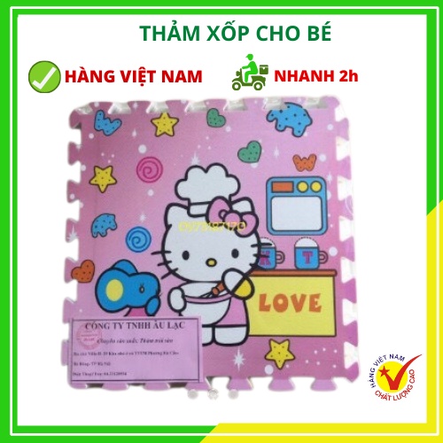 Thảm xốp cho bé hình hello kitty 42x42x1cm bộ 9 tấm (giảm 40k ship toàn quốc)