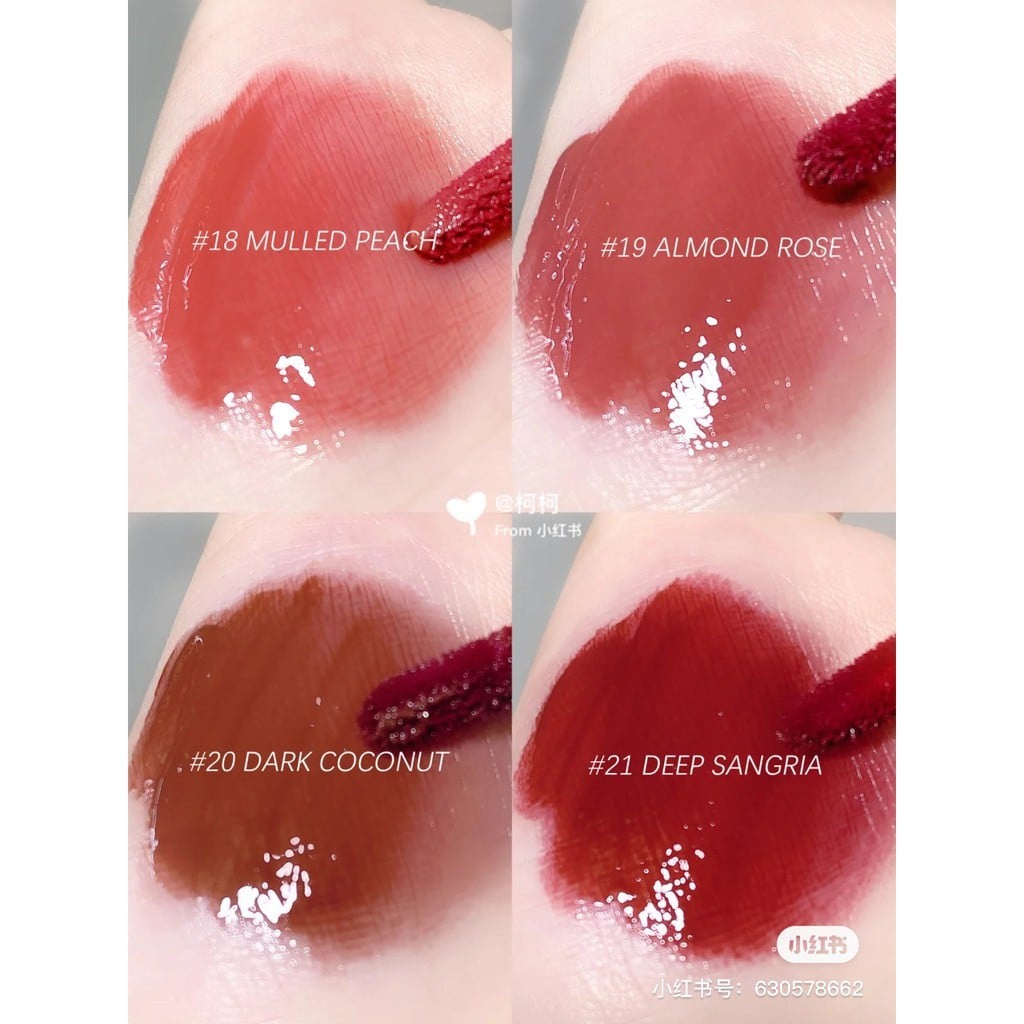 Son Tint bóng Romand màu 19 Juicy Lasting Tint Hồng nâu đất