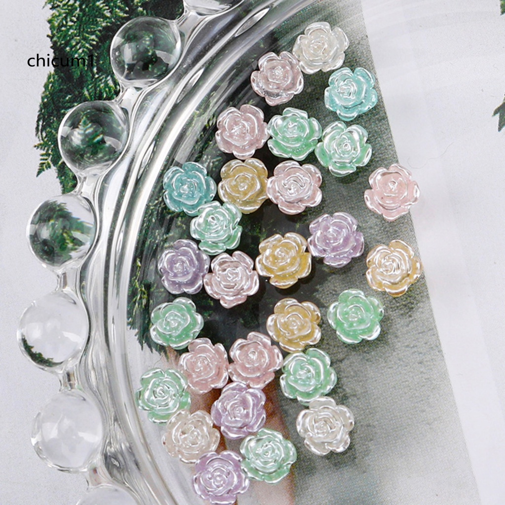 Set 50 Hoa Trà Nhiều Màu Trang Trí Móng Tay Nghệ Thuật