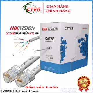 Dây mạng ngoài trời hikvision lắp wifi camera ip internet 1mét + số lương = số mét bấm sẵn 2 đầu