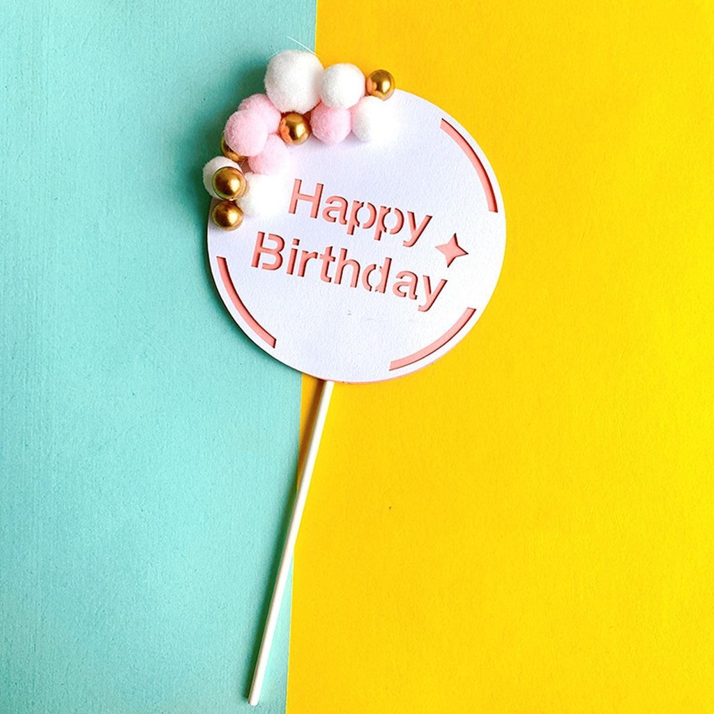 AUGUSTINA Topper Trang Trí Bánh Kem Hình Đám Mây Và Chữ Happy Birthday
