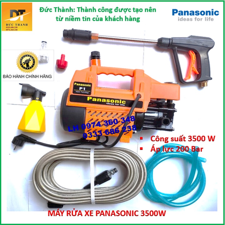 Siêu hot Máy rửa xe Panasonic công suất 3500W. Bảo hành chính hãng.