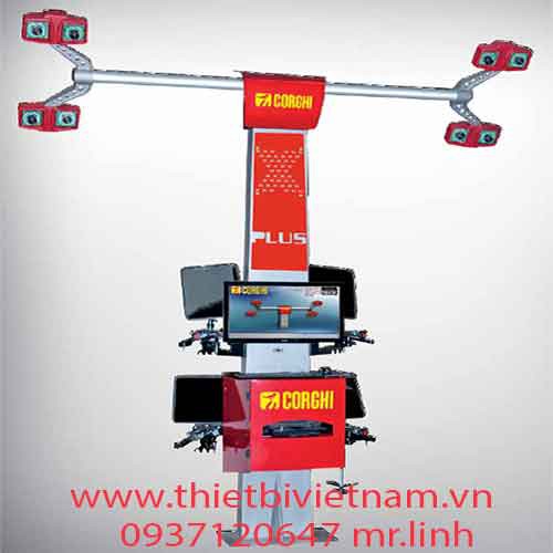 Thiết bị kiểm tra góc đặt bánh xe 3D với 8 ca Corghi Exact Blacktech Plus XR