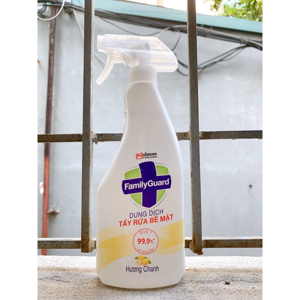 [SẢN PHẨM MỚI] Dung dịch tẩy rửa bề mặt Familyguard SC johnson chai 500ml date 07/2024