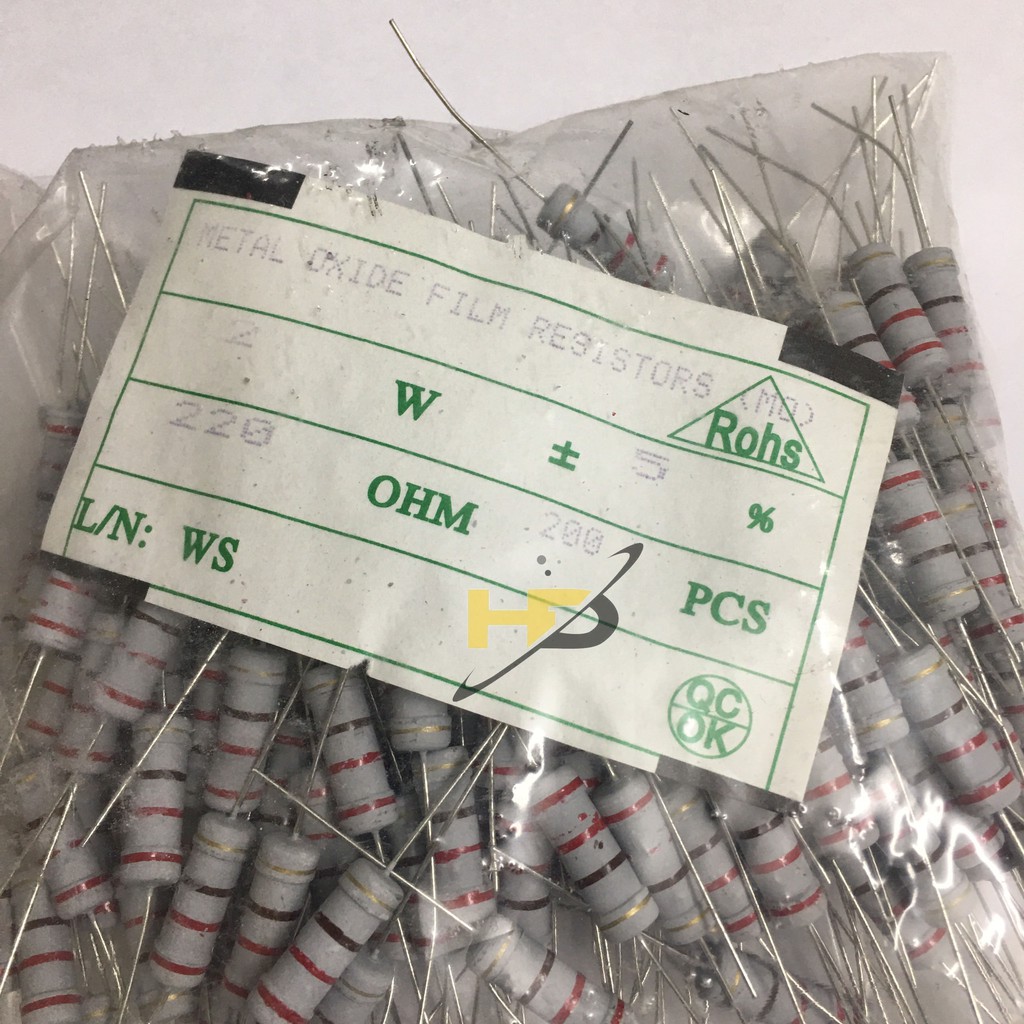 Điện Trở Công Suất 2W 220R 5%, Linh Kiện Điện Tử