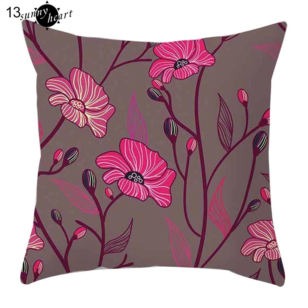 Áo Gối Khổ Vuông 45Cm X 45Cm In Họa Tiết Hoa Hồng Trang Nhã