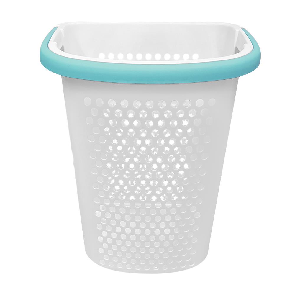 HomeBase PLIM Giỏ đựng đồ bằng nhựa có bánh xe BK-137 Thái Lan W63,5xH39xD51cm màu trắng/xanh lá