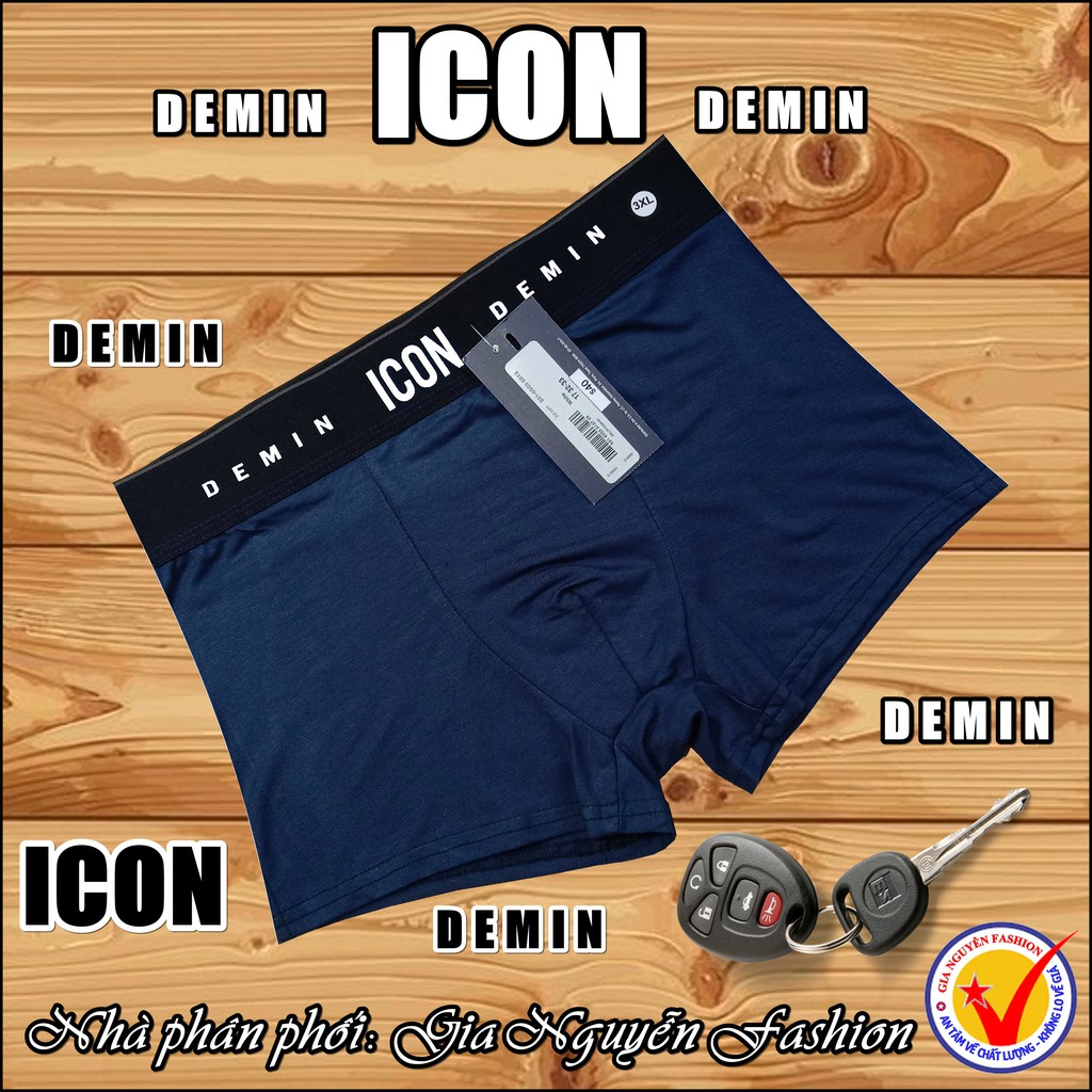 Combo 4 quần lót nam Boxer ICON Demin (Cotton lạnh / Bản tiêu chuẩn)