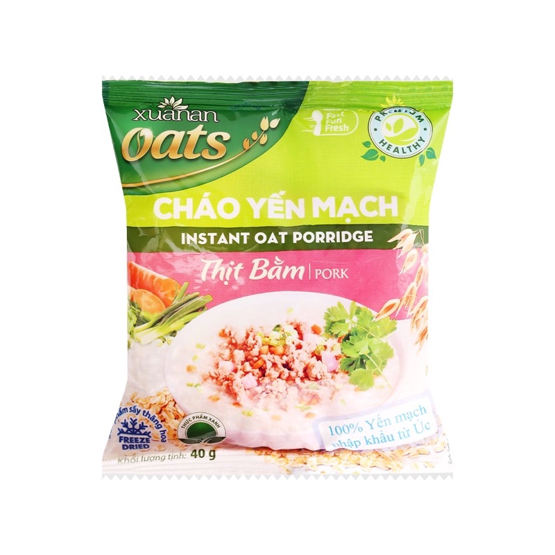 [ Mua nhiều hỗ trợ giảm giá] Cháo yến mạch Xuân An ăn liền gói 40g với 3 hương vị ( thịt bằm, thịt gà và rau nấm) | BigBuy360 - bigbuy360.vn