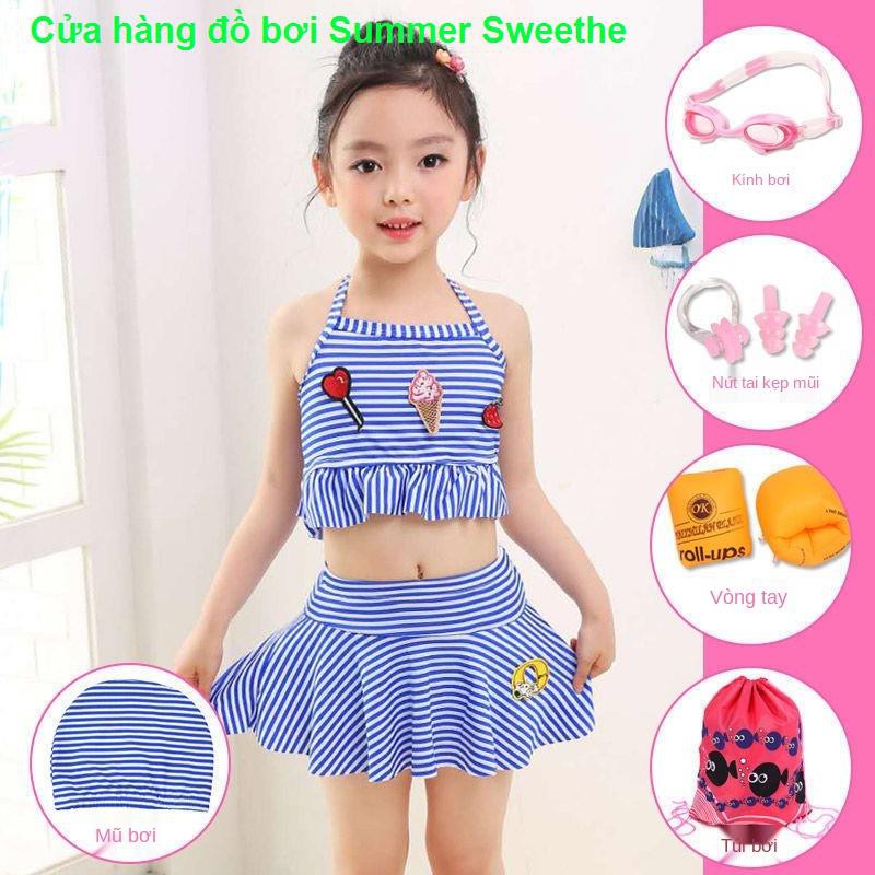 Áo tắm bé gái chia trẻ em nhỏ, vừa và lớn lưới váy công chúa màu đỏ phù hợp với | BigBuy360 - bigbuy360.vn