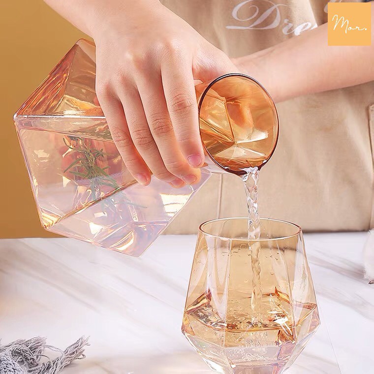 Bình nước thủy tinh kim cương - 1.3L