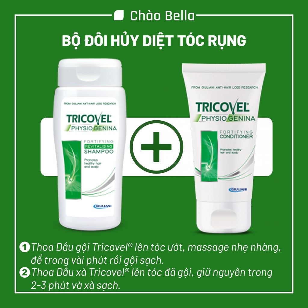 Dầu xả phục hồi hư tổn và ngăn ngừa rụng tóc Tricovel Conditioner Physiogenina 150ml