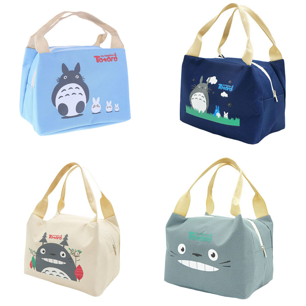 Dễ Thương Túi Vải Oxford Đựng Hộp Cơm Trưa Hình Totoro Đáng Yêu