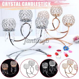 Set Chân Nến 3 Đầu Pha Lê Trang Trí Bàn Tiệc