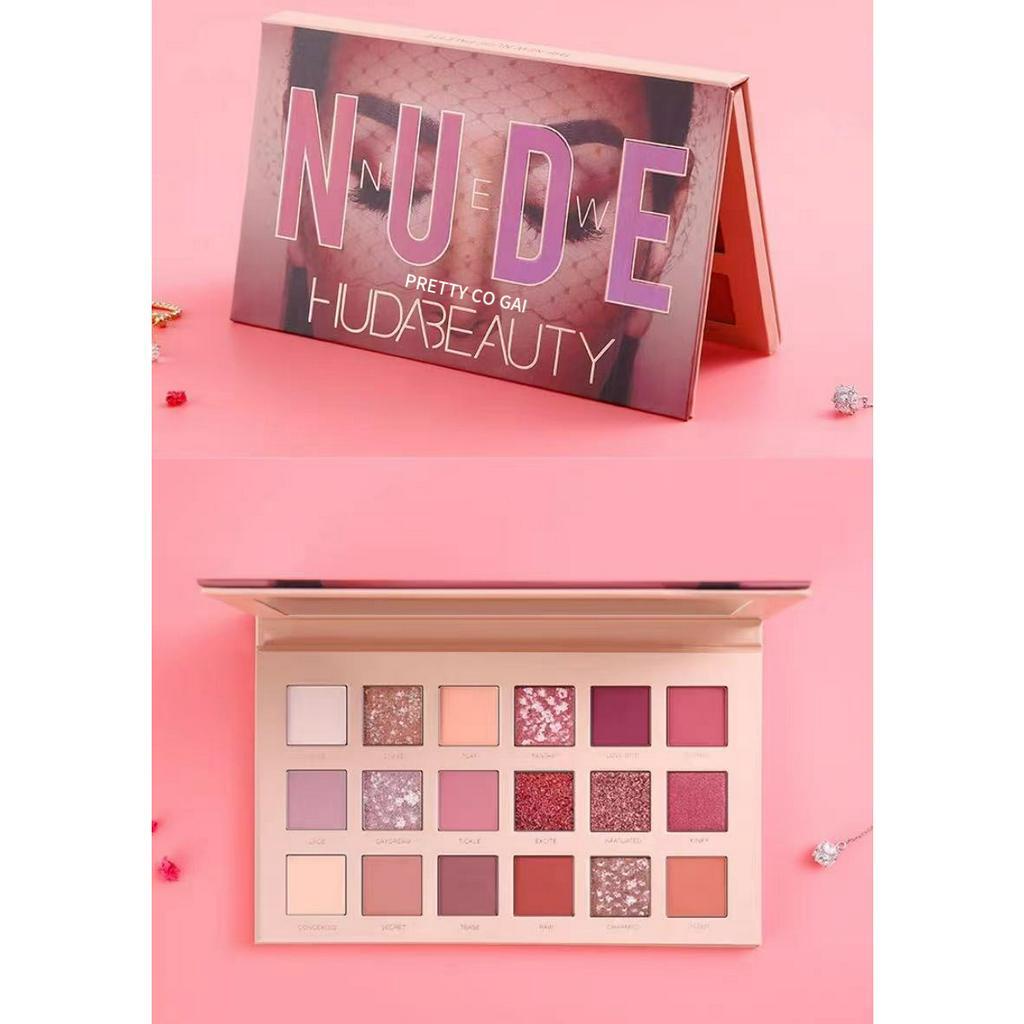 Bảng phấn mắt PRETTY CO GAI 18 màu lì và ánh nũ mịn mịn có tặng cọ trang điểm 25g