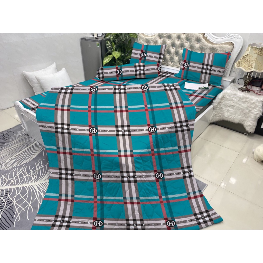 Bộ ga giường thun lạnh Hàn Quốc 4 món mát lạnh cao cấp