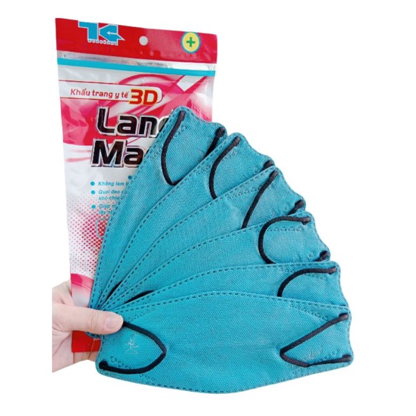 Khẩu Trang 3D Land Mask ( 1 Túi 6 Chiếc) Hàng CTy Chính Hãng Wide Land Loại 4D KF94