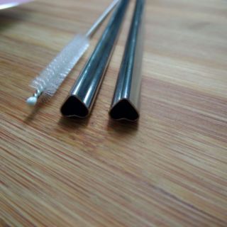 Ống hút inox hình trái tim