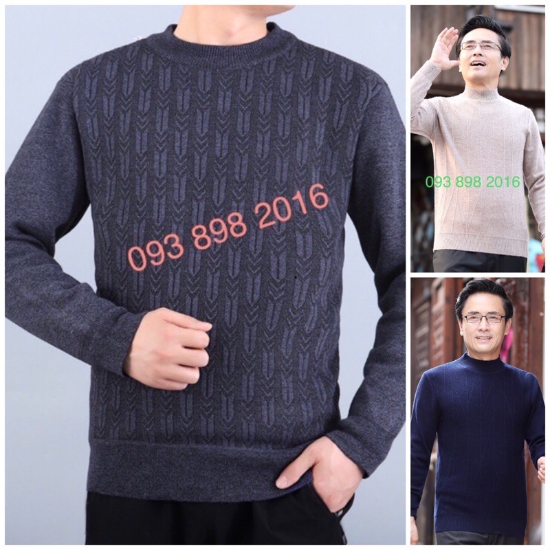 Áo len mùa đông nam trung niên giá rẻ chất lượng tốt