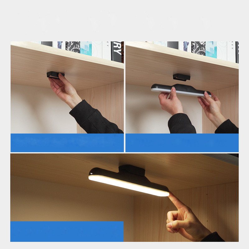 Đèn led dán tường tích điện 1800mAh đèn đọc sách trang điểm bàn học bàn làm việc 4 chế độ sáng cảm ứng chạm tiện lợi
