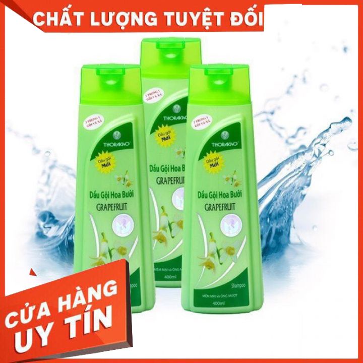 DẦU GỘI VÀ XẢ HOA BƯỞI 2 trong 1  NGĂN NGỪA RỤNG TÓC THORAKAO 400M  - ngăn ngừa rụng kích thích moc toc mượt mà óng ả