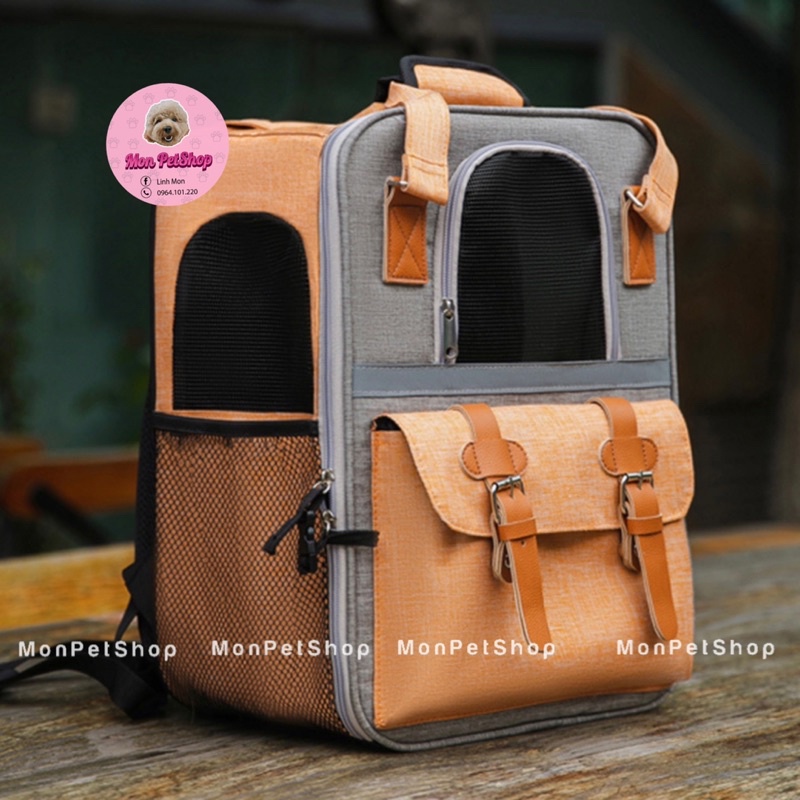 [Có sẵn] Ba lô du lịch vận chuyển thú cưng xinh xắn