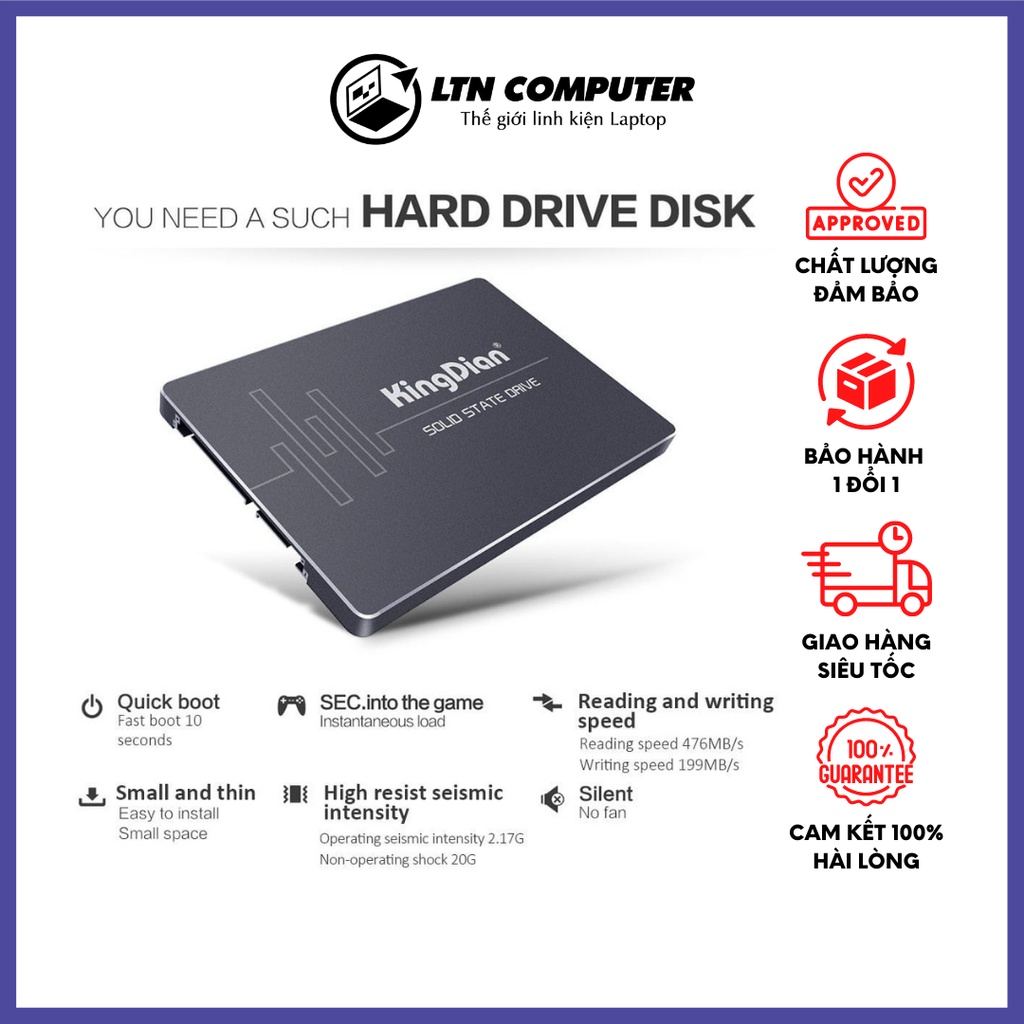 Ổ cứng SSD 120Gb tốc độ cao - Chính hãng Freeship - BH 3 năm thumbnail